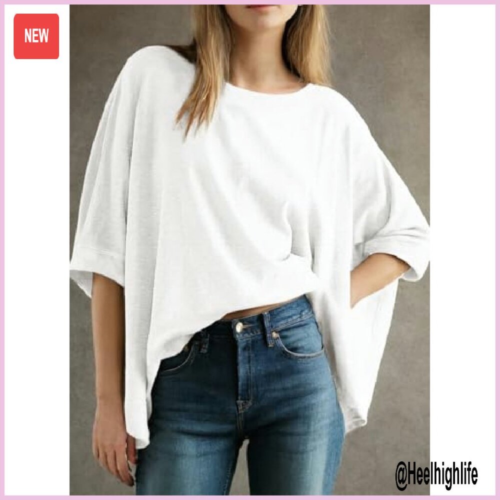 Oversized Loose Fit Basic Tee Soft Breathable Fab… - image 3
